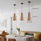 3Pcs Bamboo Wicker Rattan Shade Pendant Light Art Hanging Ceiling Lamp Fixture